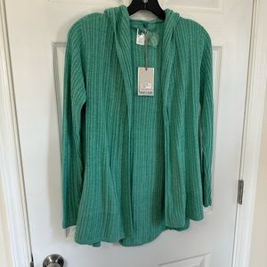 NWT Barefoot Dreams Cozychic Ultra lite Hooded Cardigan, Xsmall